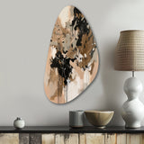 Brown Colorful Symmetry I - Asymmetric Metal Wall Art