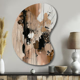 Brown And Black Artistic Freedom I - Asymmetric Metal Wall Art