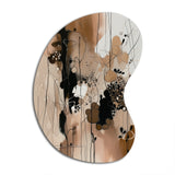 Brown And Black Artistic Freedom I - Asymmetric Metal Wall Art