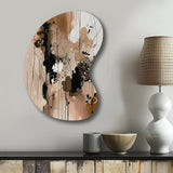 Brown And Black Artistic Freedom I - Asymmetric Metal Wall Art