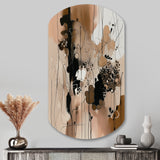 Brown And Black Artistic Freedom I - Asymmetric Metal Wall Art