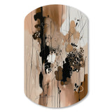 Brown And Black Artistic Freedom I - Asymmetric Metal Wall Art