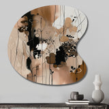 Brown And Black Artistic Freedom I - Asymmetric Metal Wall Art