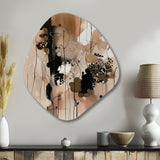 Brown And Black Artistic Freedom I - Asymmetric Metal Wall Art