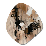 Brown And Black Artistic Freedom I - Asymmetric Metal Wall Art