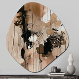 Brown And Black Artistic Freedom I - Asymmetric Metal Wall Art