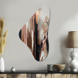 Brown And Black Beyond Boundaries I - Asymmetric Metal Wall Art