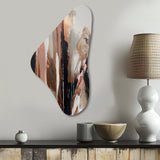 Brown And Black Beyond Boundaries I - Asymmetric Metal Wall Art