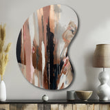 Brown And Black Beyond Boundaries I - Asymmetric Metal Wall Art