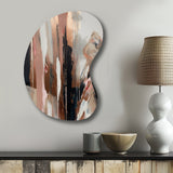 Brown And Black Beyond Boundaries I - Asymmetric Metal Wall Art