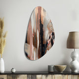 Brown And Black Beyond Boundaries I - Asymmetric Metal Wall Art