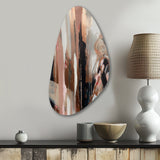 Brown And Black Beyond Boundaries I - Asymmetric Metal Wall Art