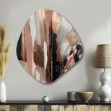 Brown And Black Beyond Boundaries I - Asymmetric Metal Wall Art