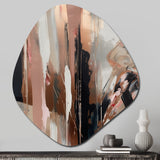 Brown And Black Beyond Boundaries I - Asymmetric Metal Wall Art