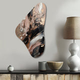 Brown And Black Beyond Boundaries II - Asymmetric Metal Wall Art