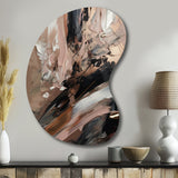 Brown And Black Beyond Boundaries II - Asymmetric Metal Wall Art