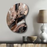 Brown And Black Beyond Boundaries II - Asymmetric Metal Wall Art