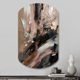 Brown And Black Beyond Boundaries II - Asymmetric Metal Wall Art