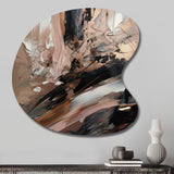 Brown And Black Beyond Boundaries II - Asymmetric Metal Wall Art