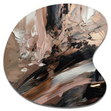 Brown And Black Beyond Boundaries II - Asymmetric Metal Wall Art