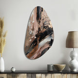 Brown And Black Beyond Boundaries II - Asymmetric Metal Wall Art