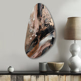 Brown And Black Beyond Boundaries II - Asymmetric Metal Wall Art