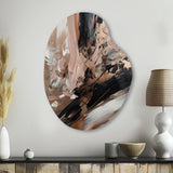 Brown And Black Beyond Boundaries II - Asymmetric Metal Wall Art