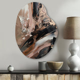 Brown And Black Beyond Boundaries II - Asymmetric Metal Wall Art