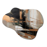 Brown And Black Beyond Boundaries III - Asymmetric Metal Wall Art