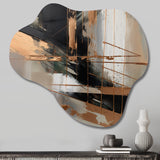 Brown And Black Beyond Boundaries III - Asymmetric Metal Wall Art