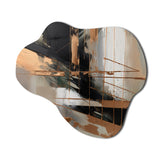 Brown And Black Beyond Boundaries III - Asymmetric Metal Wall Art