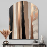 Brown And Black Beyond Boundaries IV - Asymmetric Metal Wall Art