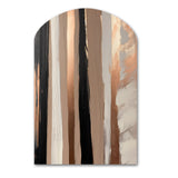 Brown And Black Beyond Boundaries IV - Asymmetric Metal Wall Art