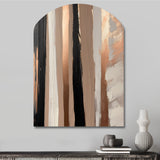 Brown And Black Beyond Boundaries IV - Asymmetric Metal Wall Art