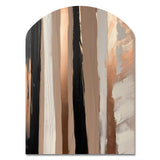 Brown And Black Beyond Boundaries IV - Asymmetric Metal Wall Art