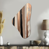 Brown And Black Beyond Boundaries IV - Asymmetric Metal Wall Art