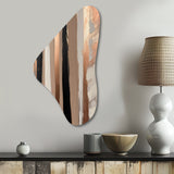 Brown And Black Beyond Boundaries IV - Asymmetric Metal Wall Art