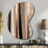 Brown And Black Beyond Boundaries IV - Asymmetric Metal Wall Art