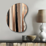 Brown And Black Beyond Boundaries IV - Asymmetric Metal Wall Art