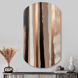 Brown And Black Beyond Boundaries IV - Asymmetric Metal Wall Art