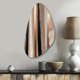 Brown And Black Beyond Boundaries IV - Asymmetric Metal Wall Art