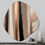 Brown And Black Beyond Boundaries IV - Asymmetric Metal Wall Art