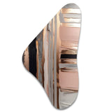 Rosegold And Pink Forms In Contemporary I - Asymmetric Metal Wall Art