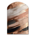 Rosegold And Pink Forms In Contemporary II - Asymmetric Metal Wall Art