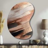 Rosegold And Pink Forms In Contemporary II - Asymmetric Metal Wall Art