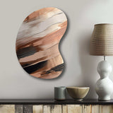 Rosegold And Pink Forms In Contemporary II - Asymmetric Metal Wall Art