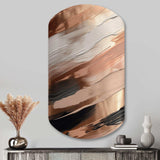 Rosegold And Pink Forms In Contemporary II - Asymmetric Metal Wall Art