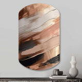 Rosegold And Pink Forms In Contemporary II - Asymmetric Metal Wall Art