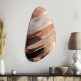 Rosegold And Pink Forms In Contemporary II - Asymmetric Metal Wall Art