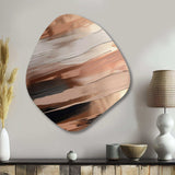 Rosegold And Pink Forms In Contemporary II - Asymmetric Metal Wall Art